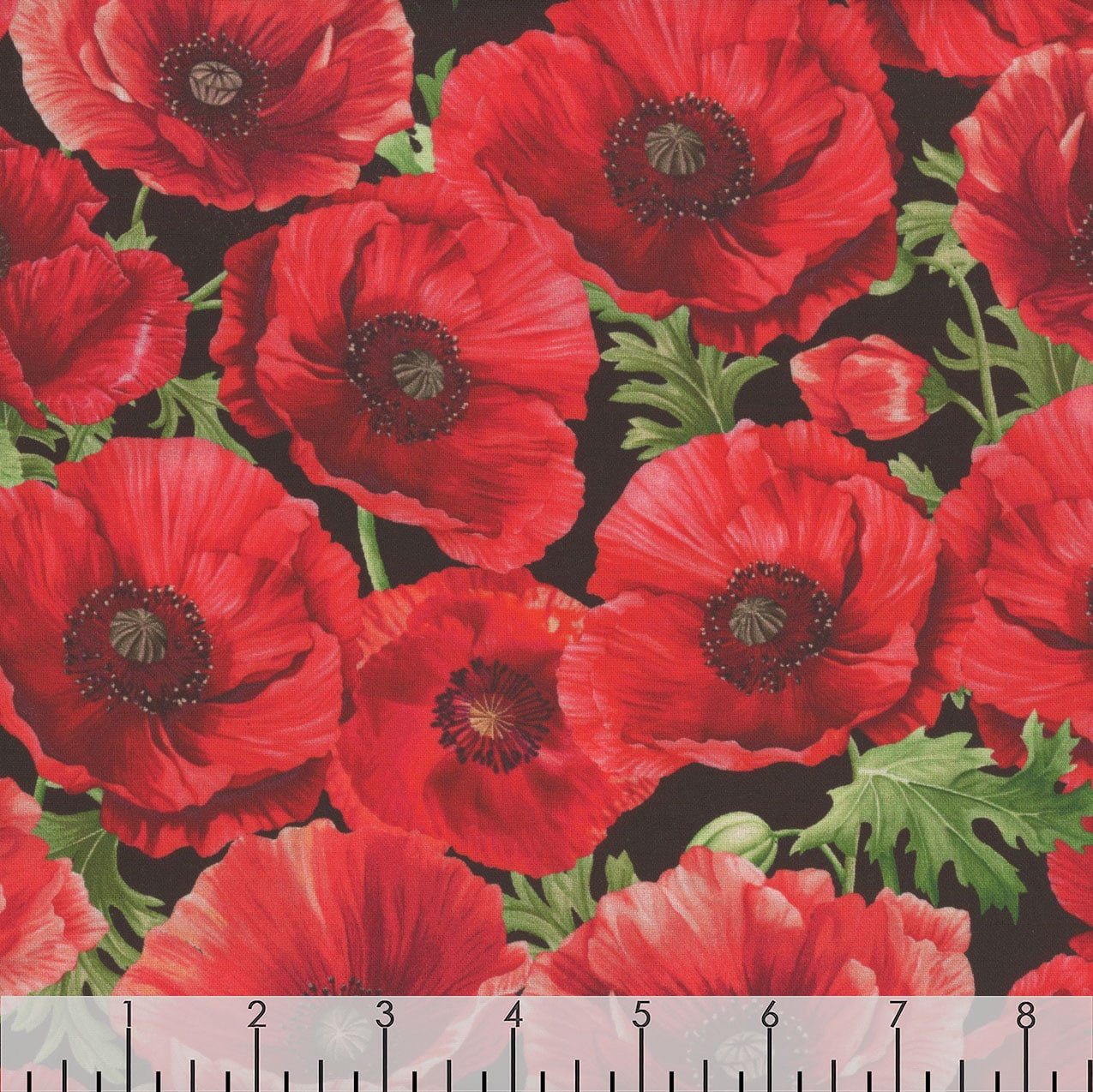 Timeless Treasures Fabrics Poppy Passion by Chong A Hwang Large